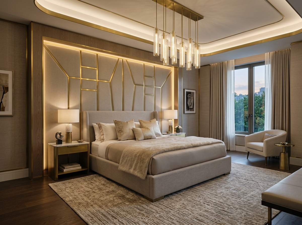 Luxury Master Bedroom Detail by Prime Design Studio