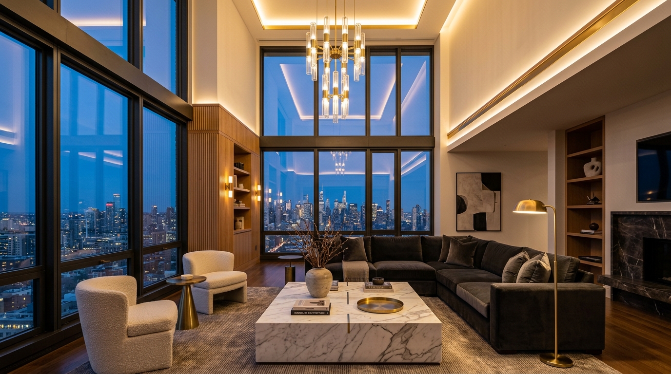 Black Glaze High End Luxury Interior Design Living Room